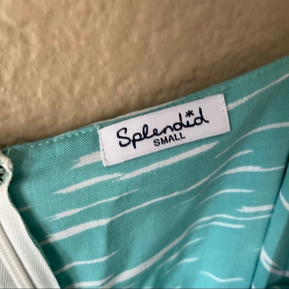 NEW Splendid flutter top teal dress - Picture 2 of 4